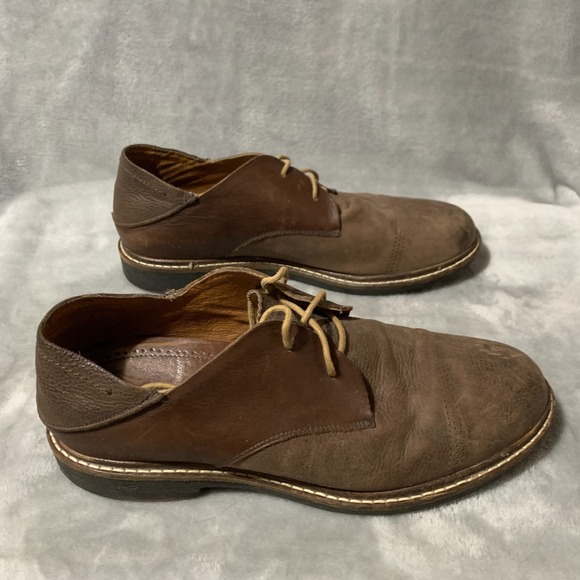 OluKai Walino Shoes Mens Size 10 Brown Leather Oxford Dress Rubber Sole 10257 - Picture 5 of 15